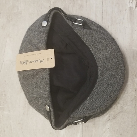 💕MICHAEL STARS💕 Buckled Up Driver Hat Abalone Gray NWT - Picture 6 of 11